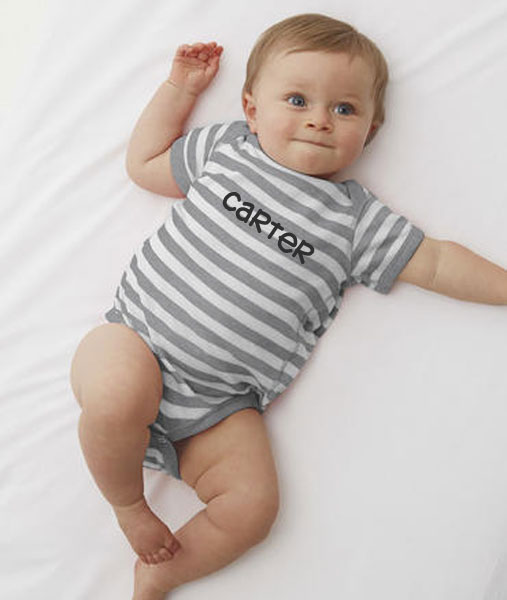 gray baby onesie