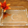 Personalized Clear Acrylic Square Butlers Tray - Image 2