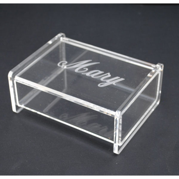 Personalized Clear Acrylic Large Catch All Box