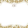 Personalized Flat Note Card Stationery {Chocolate Brown Scroll} - Image 3