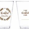 Custom Printed Clear Hard Plastic Cups for Thanksgiving {All Sizes} - Image 2