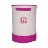 Stand Up Canvas Hamper/Storage Bin with Monogram {Hot Pink} - Image 3