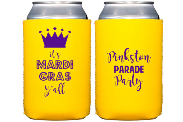 Solid Colored Neoprene Collapsible Insulated Huggers for Mardi Gras {Qty 12+}