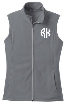 Monogrammed Light-Weight Fleece Vest {Pearl Grey}