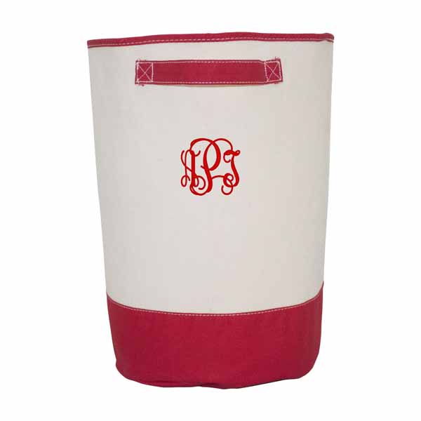 Monogram Laundry Duffel Bag, Custom Canvas Hamper