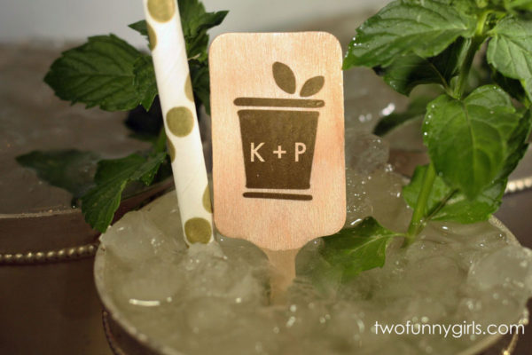 Personalized Cocktail Stir Sticks for Kentucky Derby {6 Inch Wood}