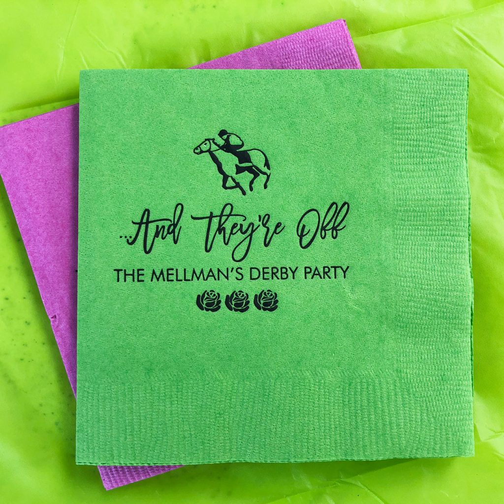 Full Color Paper Napkins for Kentucky Derby