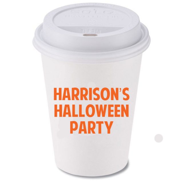 Personalized Halloween Paper Cider Cups