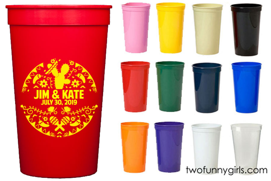 Personalized Soft Plastic SOLO Party Cups {All Colors }