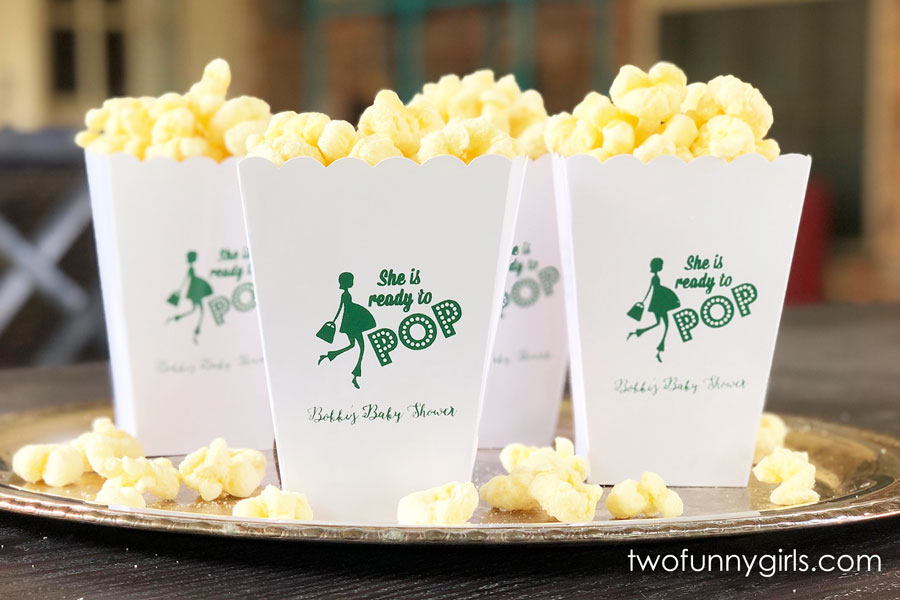 Wedding Candy Buffet Party Favor Treat Box Trick or Birthday Halloween Paper Monogrammed Box Goodie Box Personalized Popcorn Boxes