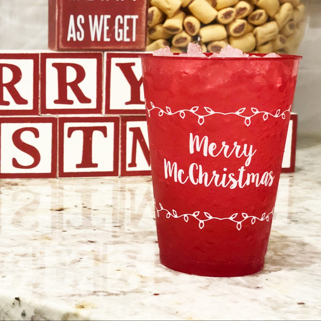 Personalized Colored Frosted Christmas Party Cups