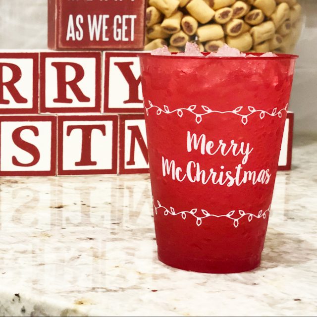 Personalized Colored Frosted Christmas Party Cups