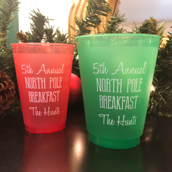 Personalized Colored Frosted Christmas Party Cups