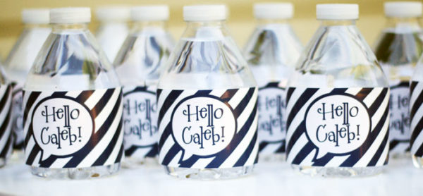 Personalized  Water Bottle Wrap Stickers {Baby Shower}