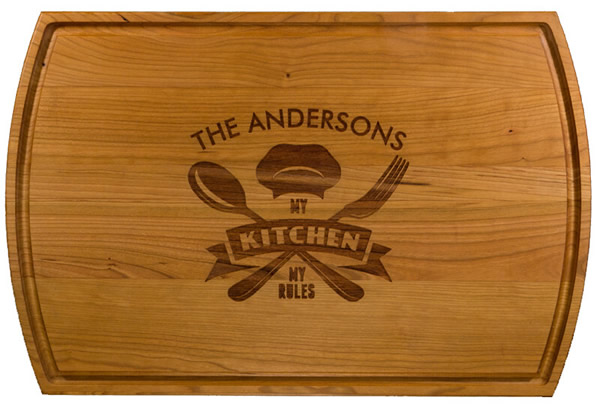 Personalized Wood Cutting Board/Serving Tray {Rectangle 17x11}