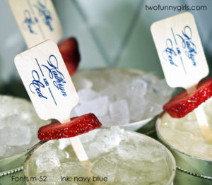 Custom Wooden Drink Stirrers for Wedding {6"}