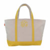 Canvas Boat Tote Bag with Monogram {Yellow} - Image 3
