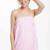 Seersucker Bath Towel Wrap with Monogram {Pink Seersucker} - Image 4