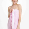 Seersucker Bath Towel Wrap with Monogram {Pink Seersucker} - Image 2