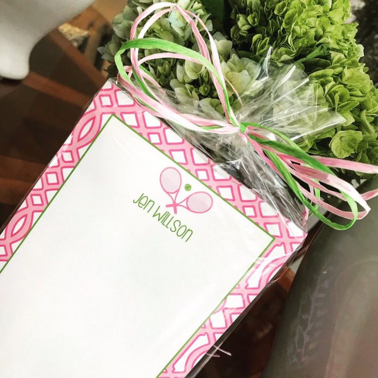 Personalized Custom Printed Notepads {Tennis}