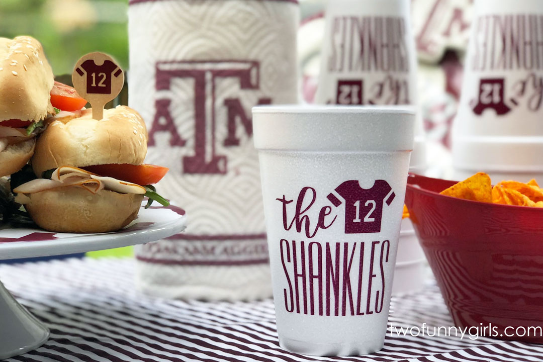 Personalized Styrofoam Cups for Football Tailgating