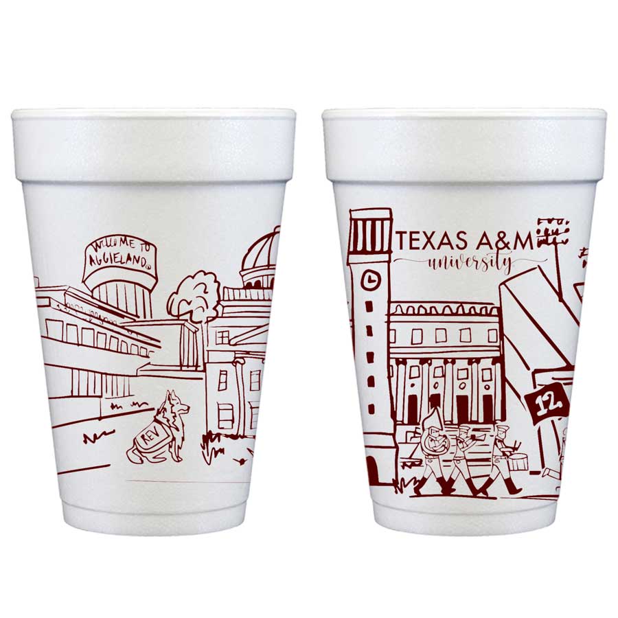 Foam Party Cups - Texas A&M