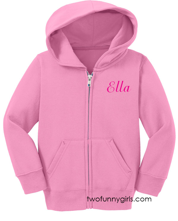 Infant/Toddler Fleece Hoodie Zip Front Jacket Pink