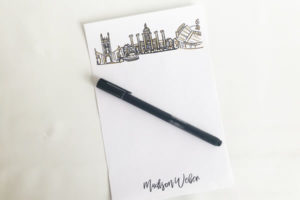 Personalized Notepad Set {University of Missouri - Columbia, Missouri Campus Skyline}