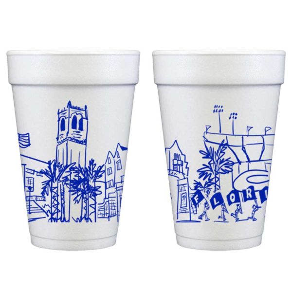 University of Florida Campus Skyline - Gainesville {Foam Cup 10 Pack}
