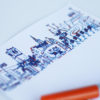 Personalized Notepad Set {University of Florida Campus Skyline Landmarks-Gainesville, Florida} - Image 2