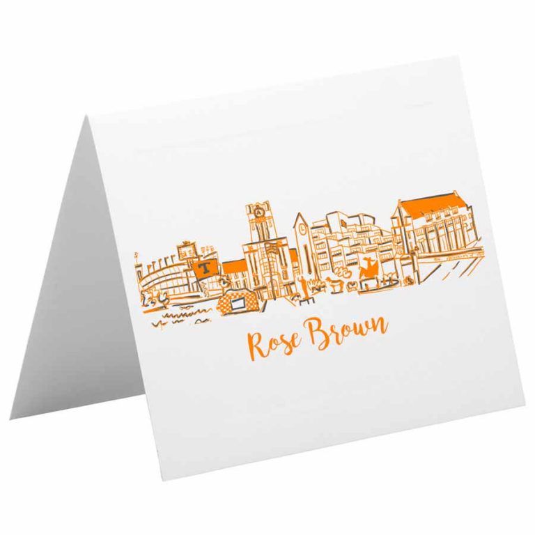 Personalized Foldover Notecard Stationery Set {University of Tennessee