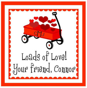Valentine's Day Sticker - Wagon