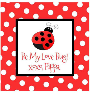 Valentine's Day Sticker - Preppy Ladybug