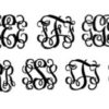 Vinyl Monogram Sticker Decal Scallop Frame {3 or 5 Inches} - Image 2