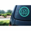 Vinyl Monogram Sticker Decal Scallop Frame {3 or 5 Inches} - Image 3