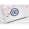 Vinyl Monogram Sticker Decal Scallop Frame {3 or 5 Inches} - Image 2