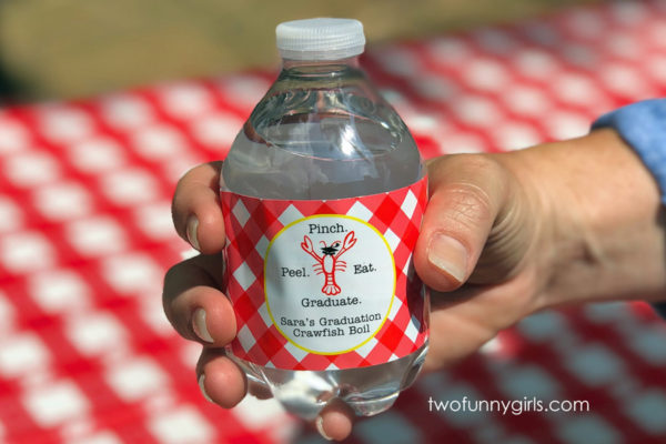 Personalized Water Bottle Wrap Stickers {Crawfish Boil}
