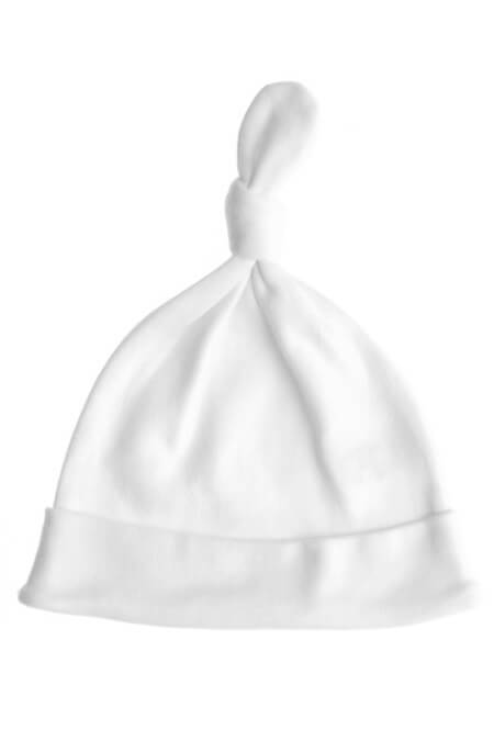 white infant hat