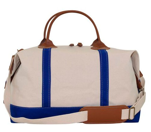 Canvas Weekender Travel Bag - Royal Blue