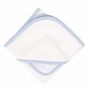 Hooded Baby Bath Towel {Blue Gingham}