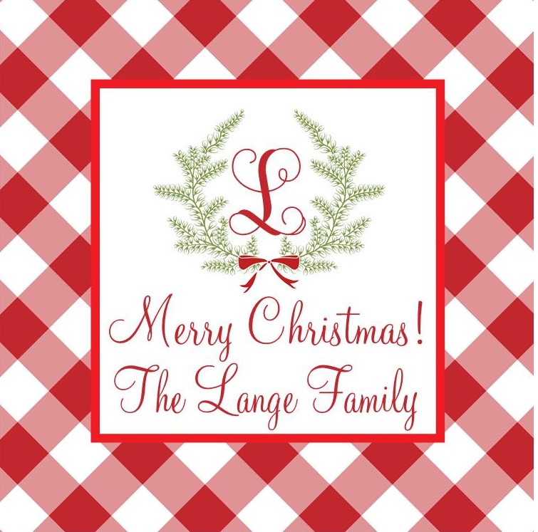Personalized holiday gift labels
