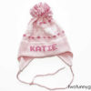 Personalized Earflap Knit Hat for Kids with Name {Snowflakes} - Image 3