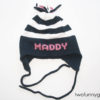 Personalized Earflap Knit Hat for Kids with Name {Stripes} - Image 3