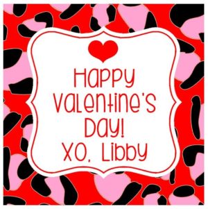 Valentine's Day  Sticker - Cheetah Print