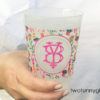 Mexican Embroidery Frosted Cups | Art M-66