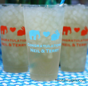 Clear Hard Plastic Cups for Baby Shower {All Sizes}