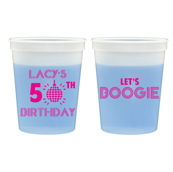 Personalized Mood/Color Changing Stadium Cups Birthday Party {16 oz}