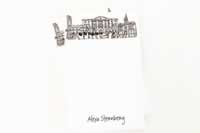 Personalized Notepad Set {Vanderbilt Campus Skyline Landmarks - Nashville, Tennessee}
