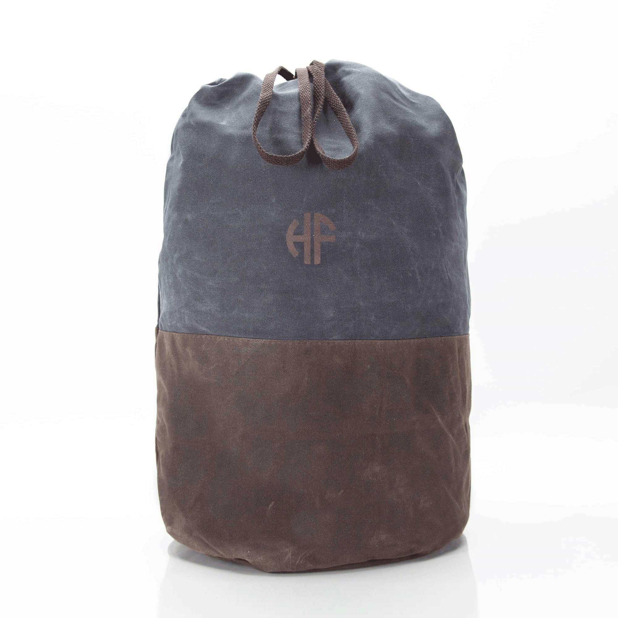 DRAWSTRING BUCKET BAG - FULL LEATHER COLLECTION - SLATE