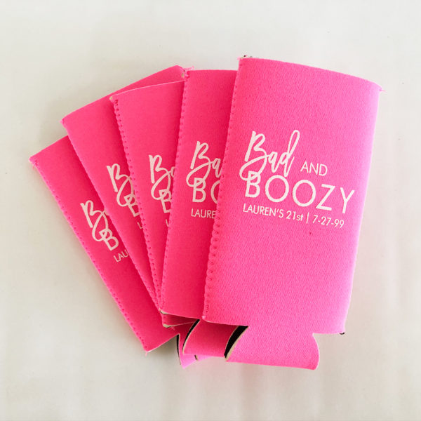 Neoprene Collapsible 12 oz Slim Can Cooling Sleeve for Birthday {Qty 12+}